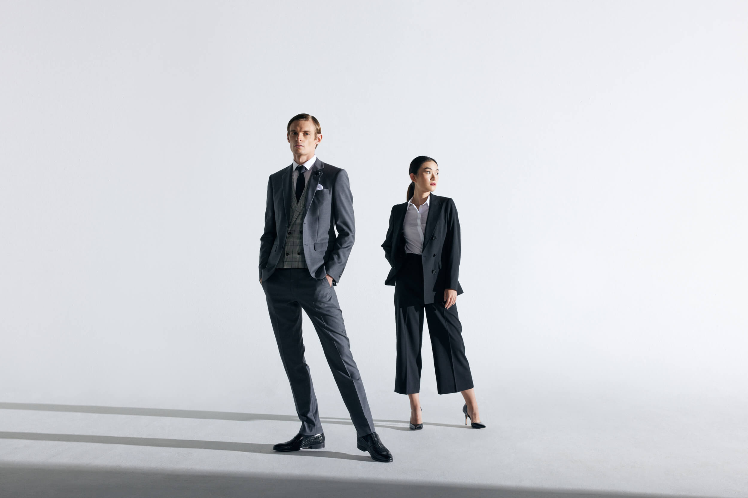Knightsman models wearing tailored formalwear