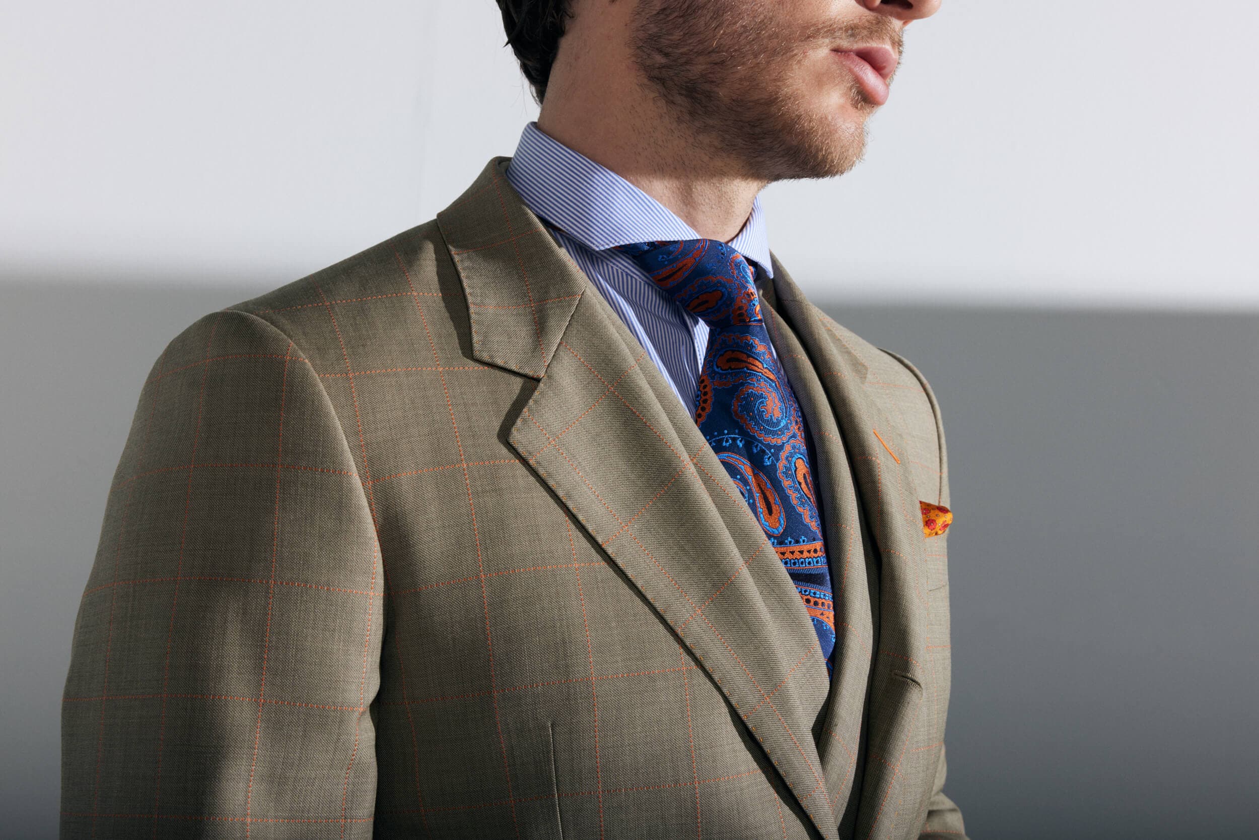 Custom Bespoke Wedding Suit Details and Commemorative Embroidery